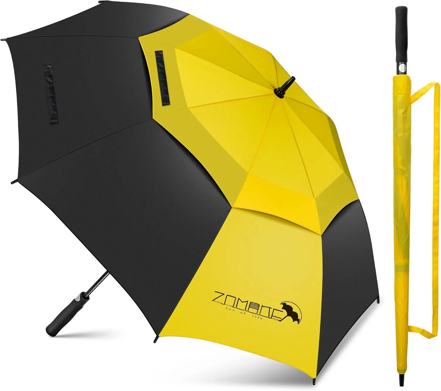 ZOMAKE 62/68 Inch Golf Umbrella Large Oversized Golf Stick Umbrella Windproof Automatic Open with Double Canopy Vented Waterproof for Rain