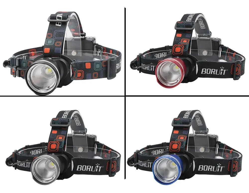 Zoom Headlamp LED Powerful Headlight Waterproof Head Torch Camping Hunting Flashlight Use AA Battery