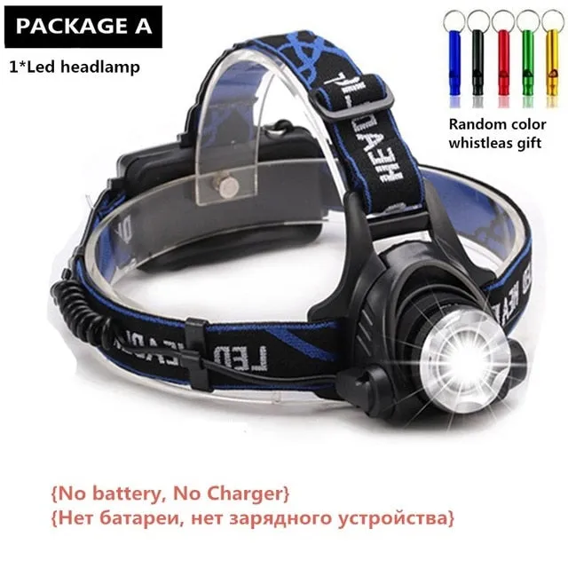 Zoomable Headlight Lanterna With LED